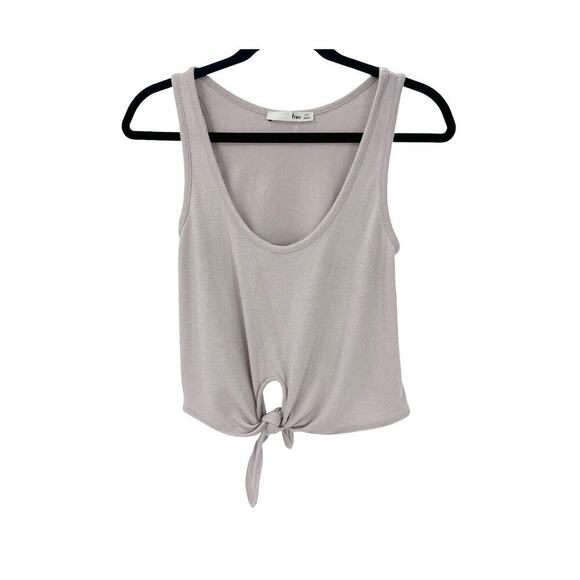 Wilfred Women's Betsy Tie Front Tank Top Sleeveless Gray Size XXS - Picture 4 of 11